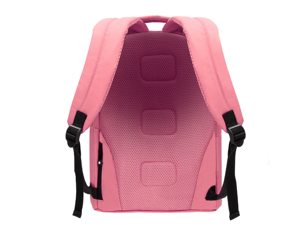 MOCHILA ANTARTIK CON ASA Y BOLSILLOS CON CREMALLERA COLOR CORAL 310X160X410 MM