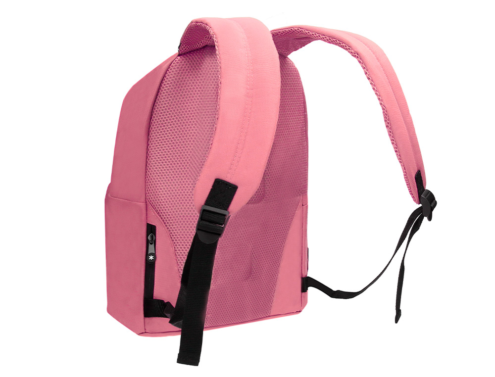 MOCHILA ANTARTIK CON ASA Y BOLSILLOS CON CREMALLERA COLOR CORAL 310X160X410 MM