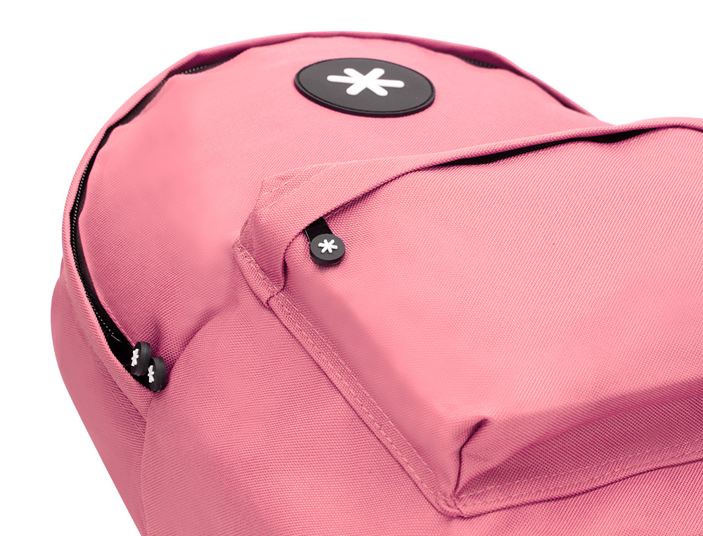 MOCHILA ANTARTIK CON ASA Y BOLSILLOS CON CREMALLERA COLOR CORAL 310X160X410 MM