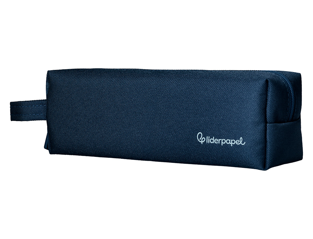 ESTUCHE PORTATODO LIDERPAPEL CLASSIC RECTANGULAR CON ASA 210X70MM AZUL MARINO