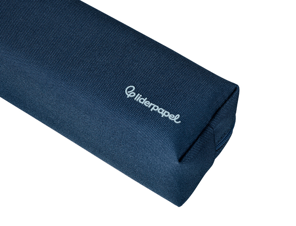 ESTUCHE PORTATODO LIDERPAPEL CLASSIC RECTANGULAR CON ASA 210X70MM AZUL MARINO