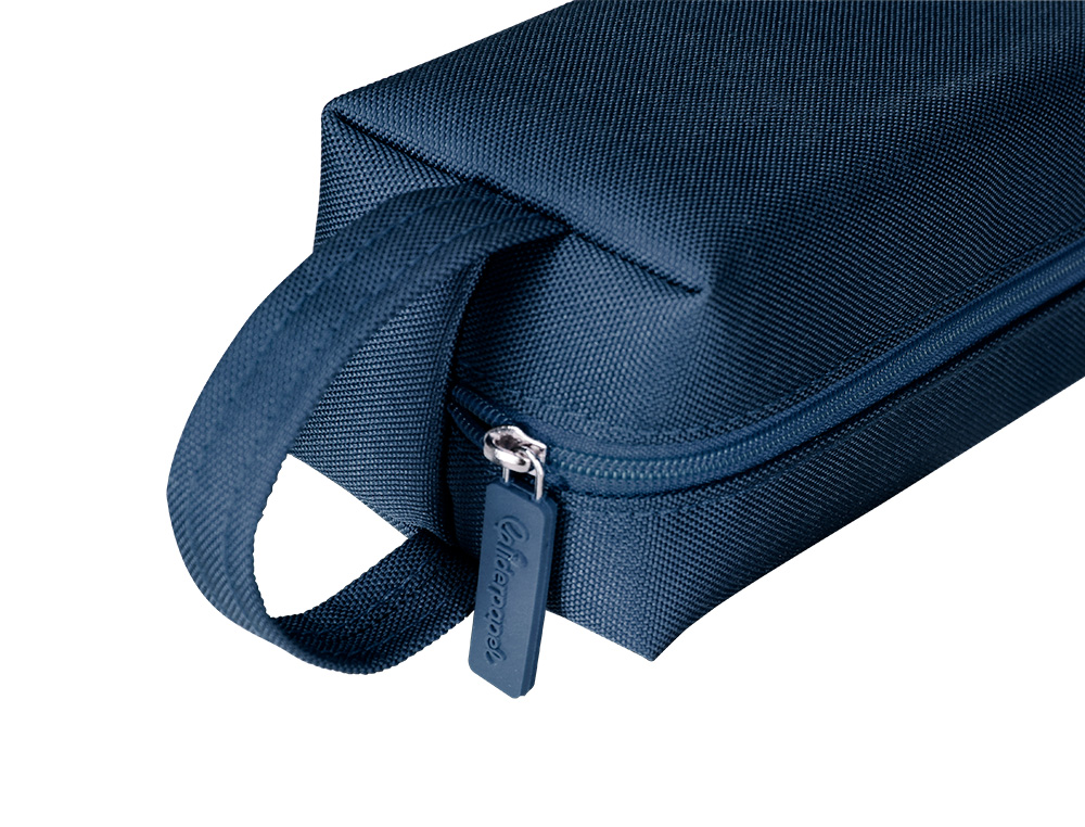 ESTUCHE PORTATODO LIDERPAPEL CLASSIC RECTANGULAR CON ASA 210X70MM AZUL MARINO