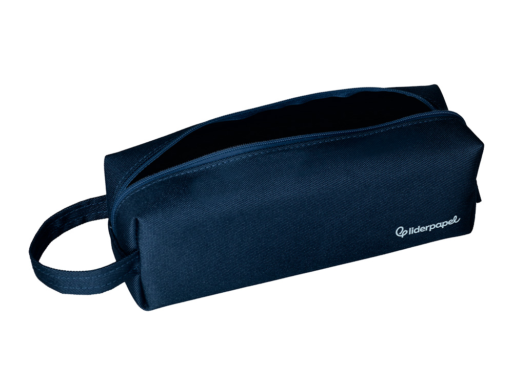 ESTUCHE PORTATODO LIDERPAPEL CLASSIC RECTANGULAR CON ASA 210X70MM AZUL MARINO