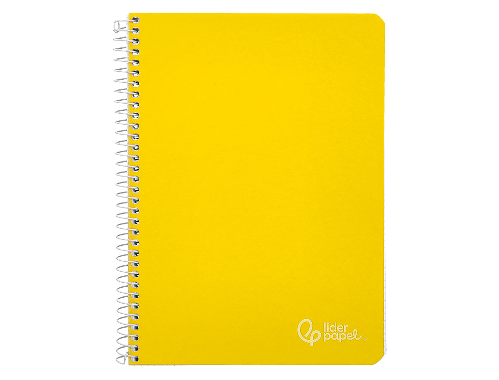 CUADERNO ESPIRAL LIDERPAPEL A4 WITTY TAPA DURA 80H 90GR PAUTA 3,5MM CON MARGEN COLOR AMARILLO