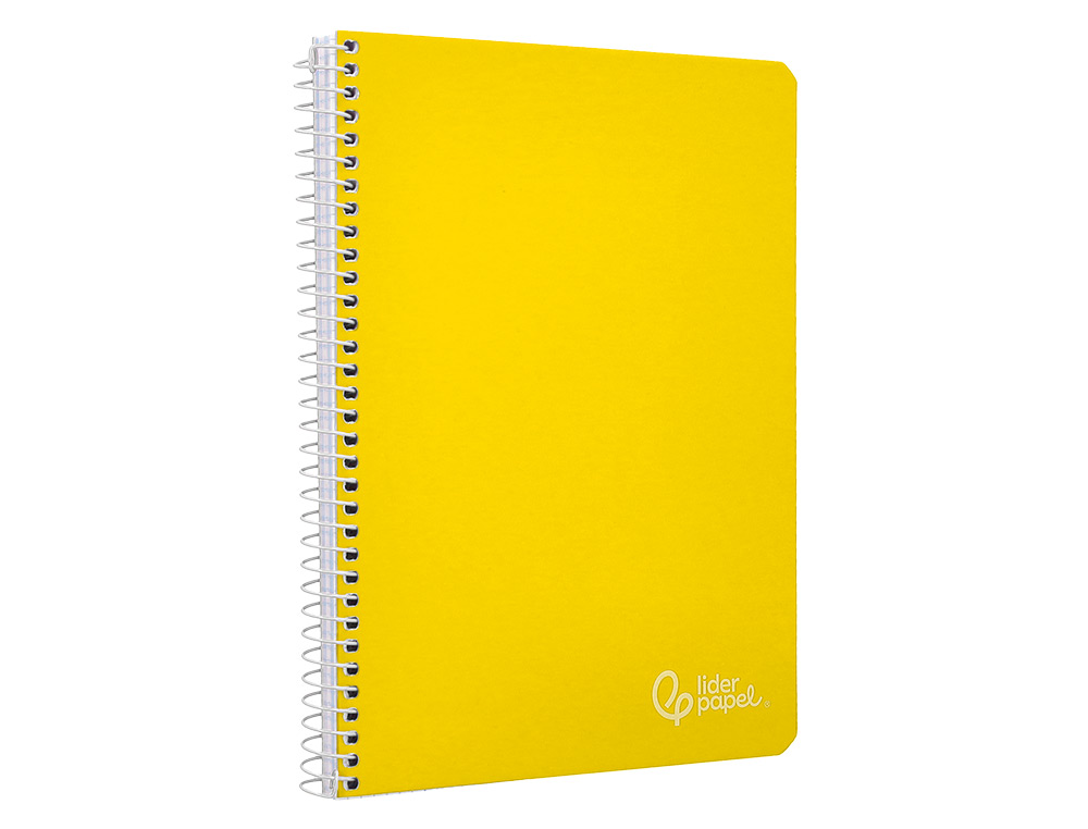 CUADERNO ESPIRAL LIDERPAPEL A4 WITTY TAPA DURA 80H 90GR PAUTA 3,5MM CON MARGEN COLOR AMARILLO