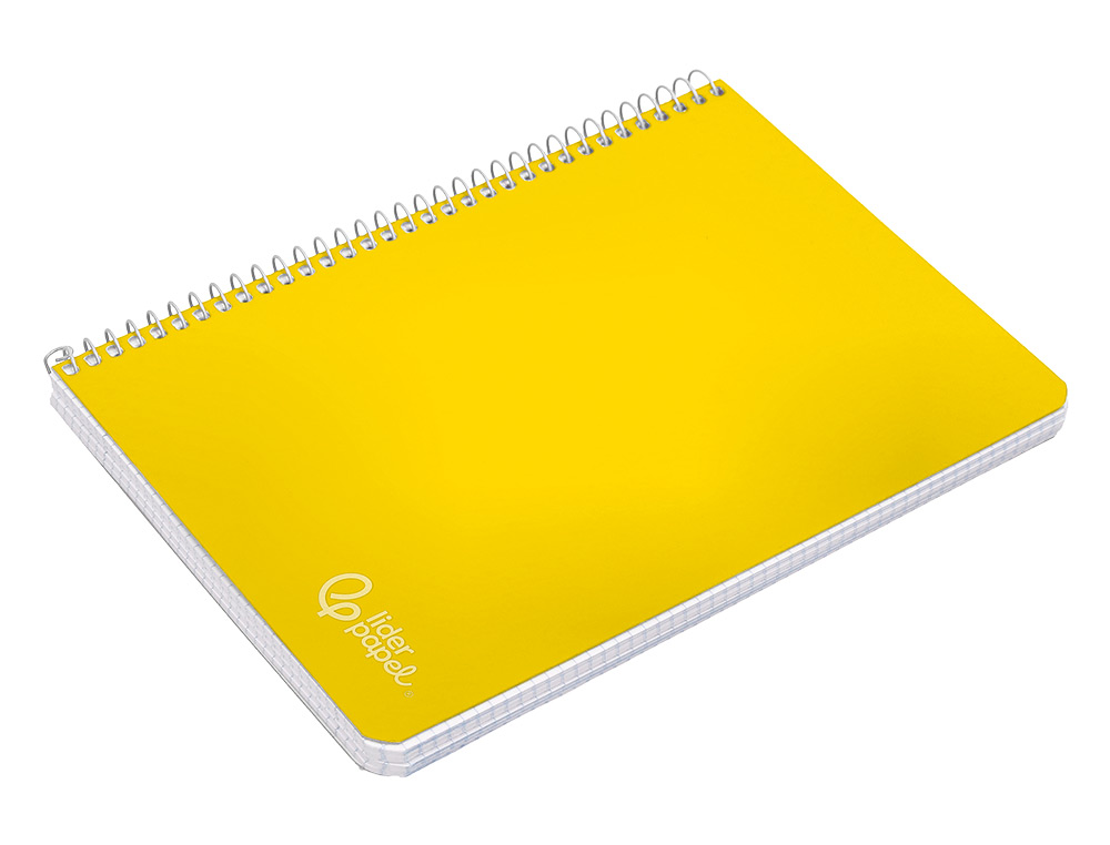 CUADERNO ESPIRAL LIDERPAPEL A4 WITTY TAPA DURA 80H 90GR PAUTA 3,5MM CON MARGEN COLOR AMARILLO