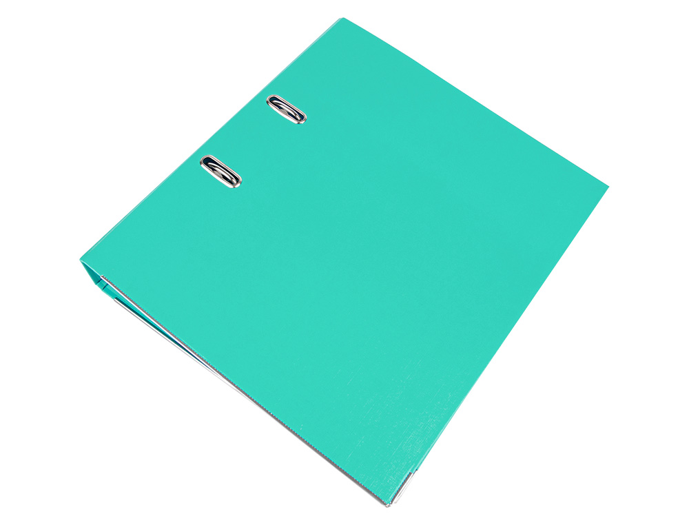 ARCHIVADOR DE PALANCA LIDERPAPEL A4 DOCUMENTA FORRADO PVC CON RADO LOMO 52 MM VERDE CLARO COMPRESOR