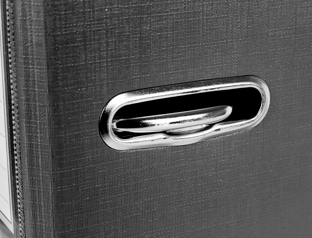 ARCHIVADOR DE PALANCA LIDERPAPEL FOLIO DOCUMENTA FORRADO PVC CON RADO LOMO 52 MM NEGRO COMPRESOR METALICO