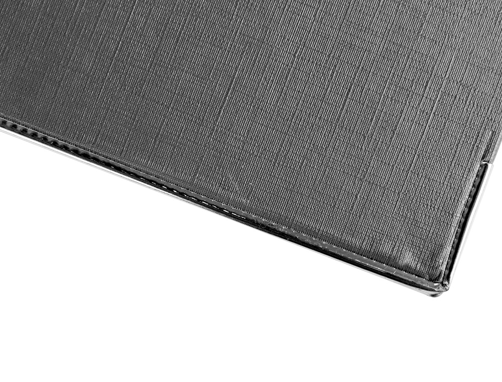 ARCHIVADOR DE PALANCA LIDERPAPEL FOLIO DOCUMENTA FORRADO PVC CON RADO LOMO 52 MM NEGRO COMPRESOR METALICO