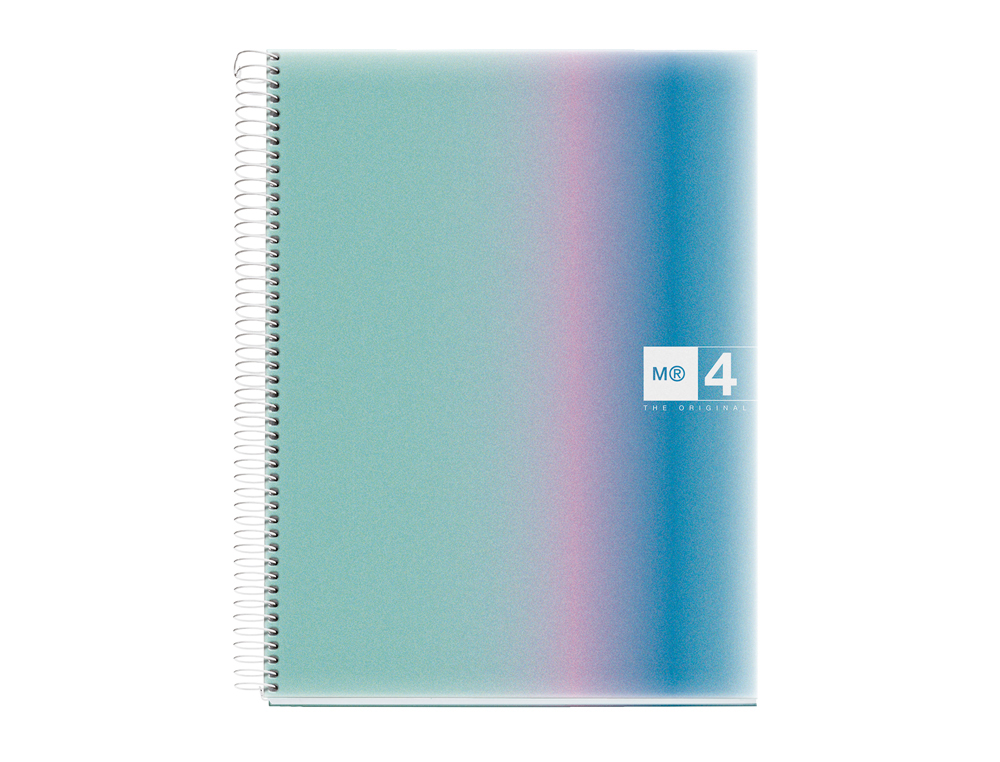 CUADERNO ESPIRAL MIQUELRIUS DIN A4 120 HOJAS 70 GR CUADRO 5 MM TAPA POLIPROPILENO AURORA SANTORINI